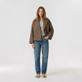 Célia | Veste courte en mélange de laine pour femme – Manteau à double boutonnage