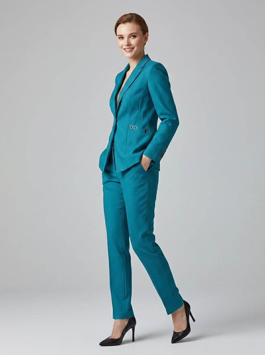 Avelina | Ensemble blazer et pantalon pour femme – Veste à un bouton, pantalon à coupe droite