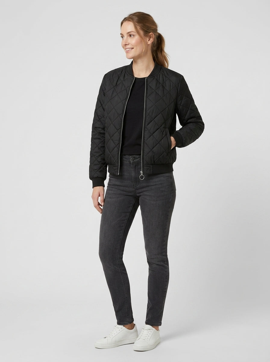 Lilou | Veste matelassée pour femme avec fermeture à glissière – Veste légère à manches longues