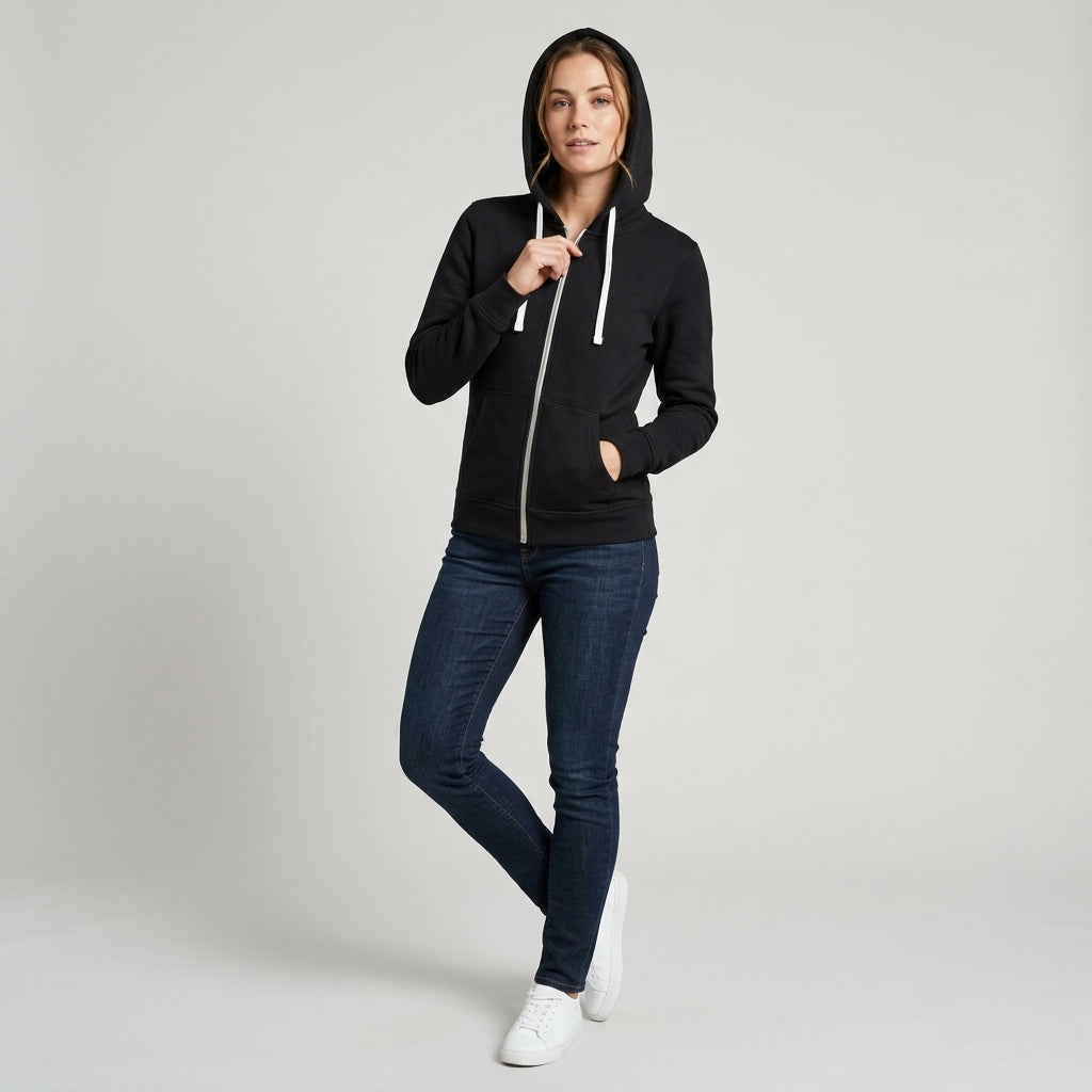 Avelora | Sweat à Capuche Zippé pour Femme – Capuche à Cordon de Serrage