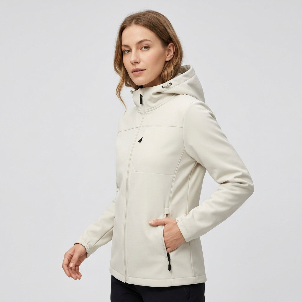 Arianne | Veste coupe-vent à capuche pour femme – Fermeture zippée