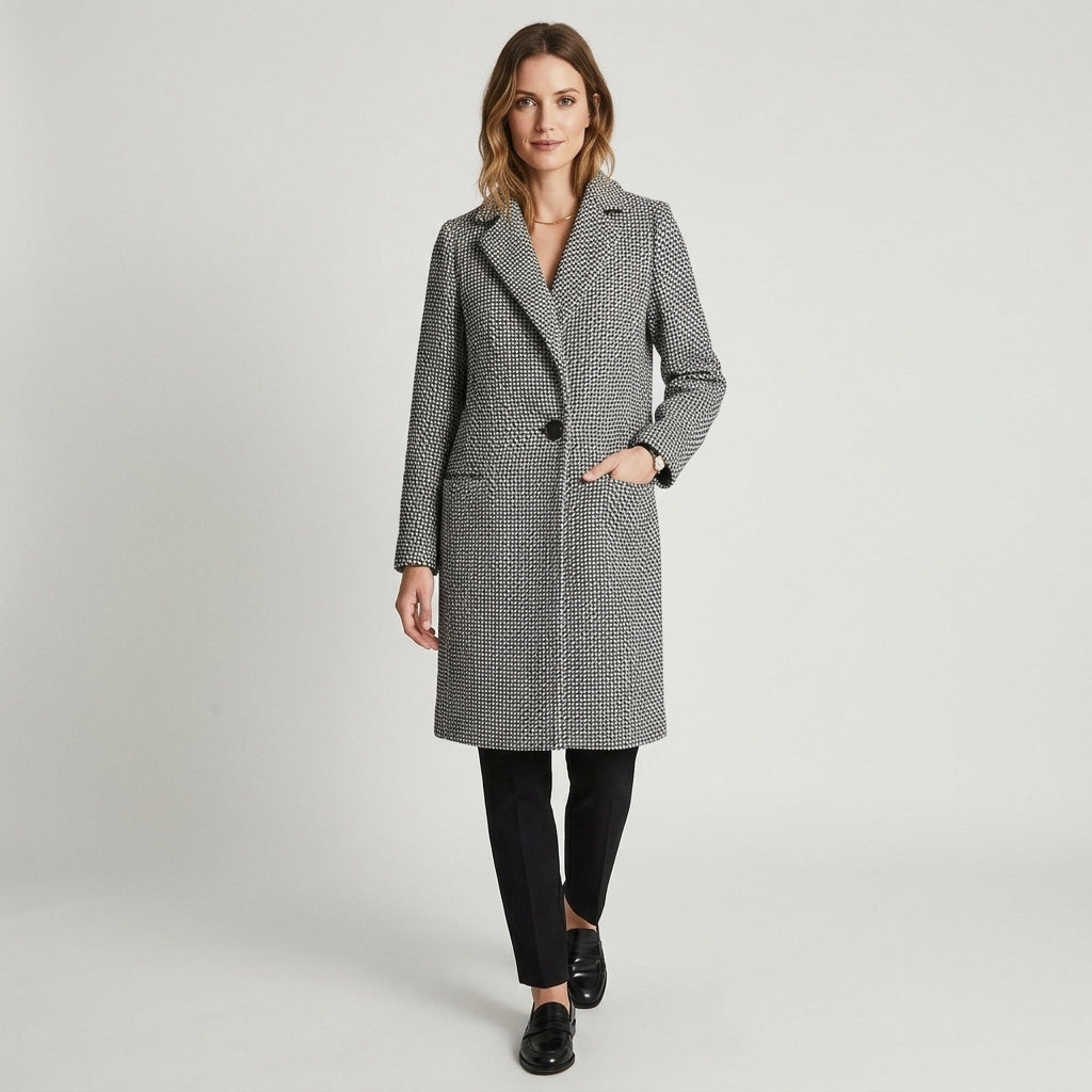 Avelissea | Manteau tissé pour femme – Col de blazer