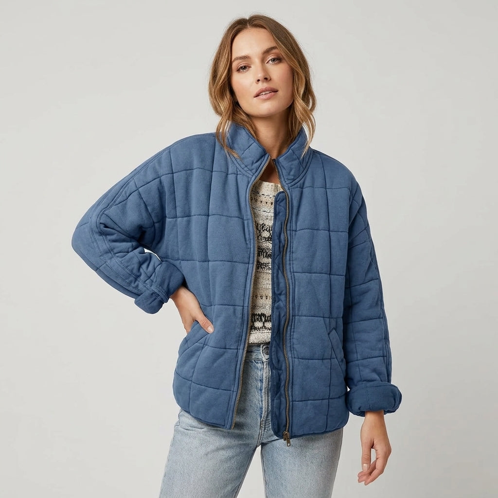 Zeraline | Blouson aviateur oversize pour femme – Tissu léger, doublure douce