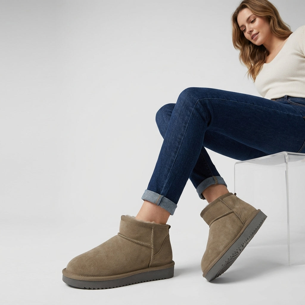 Avelith | Bottines chaudes pour femme – Bottines décontractées à doublure douce