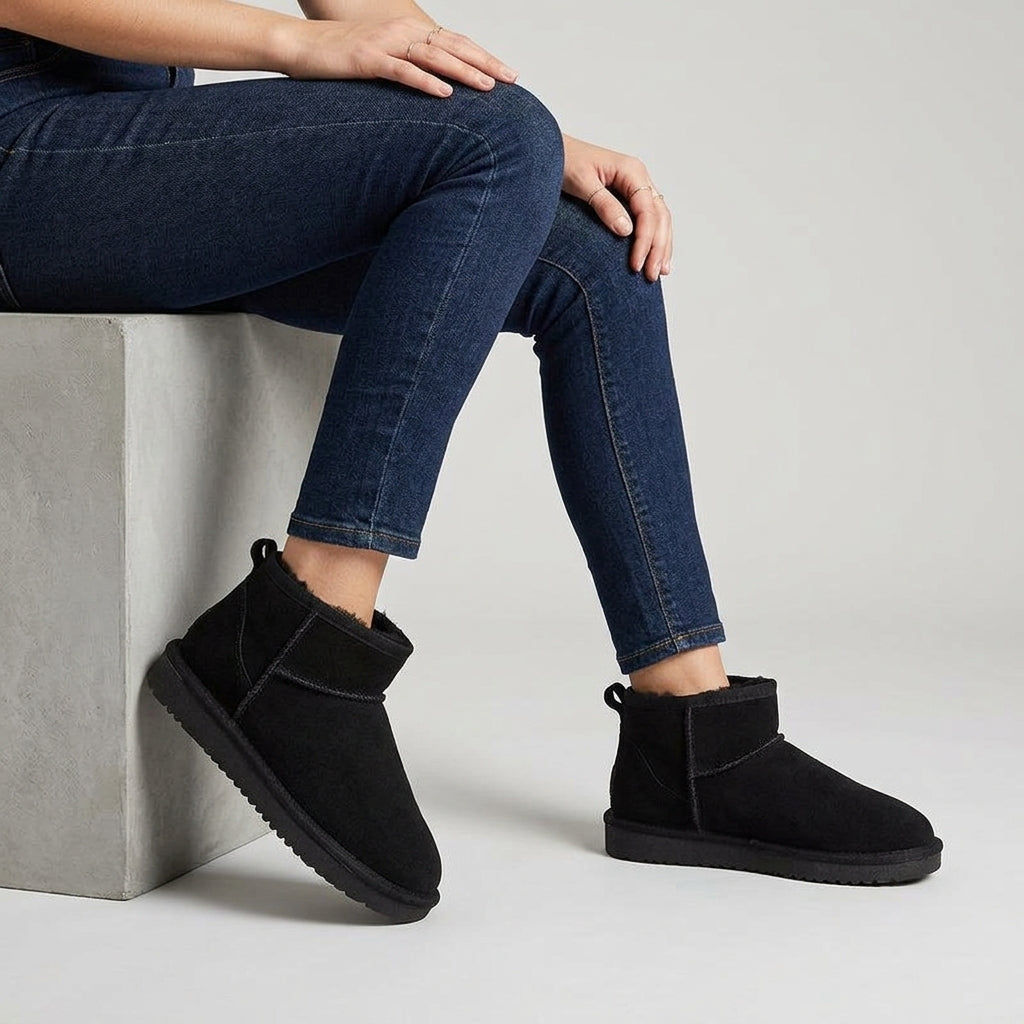Avelith | Bottines chaudes pour femme – Bottines décontractées à doublure douce