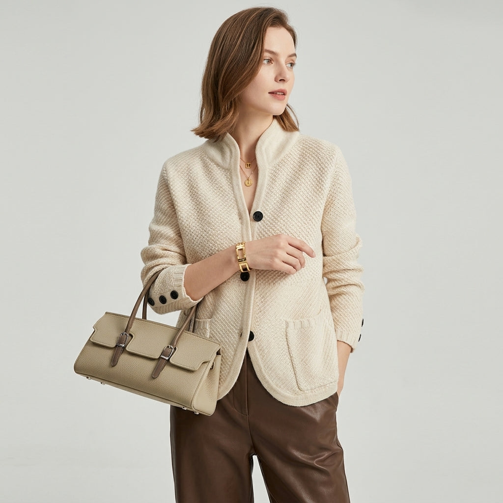 Evelora | Cardigan de luxe en cachemire pour femme – Fermeture à boutons