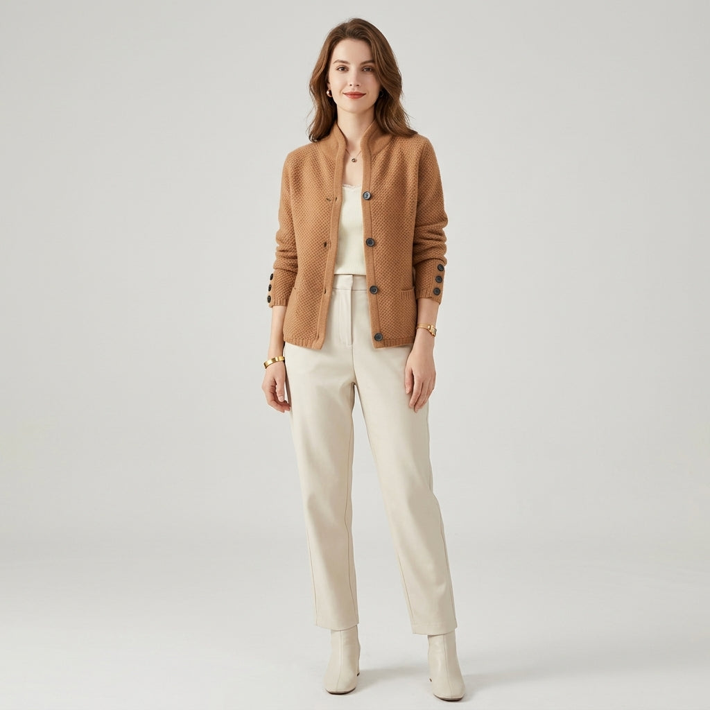 Evelora | Cardigan de luxe en cachemire pour femme – Fermeture à boutons