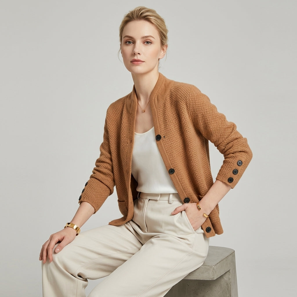 Evelora | Cardigan de luxe en cachemire pour femme – Fermeture à boutons