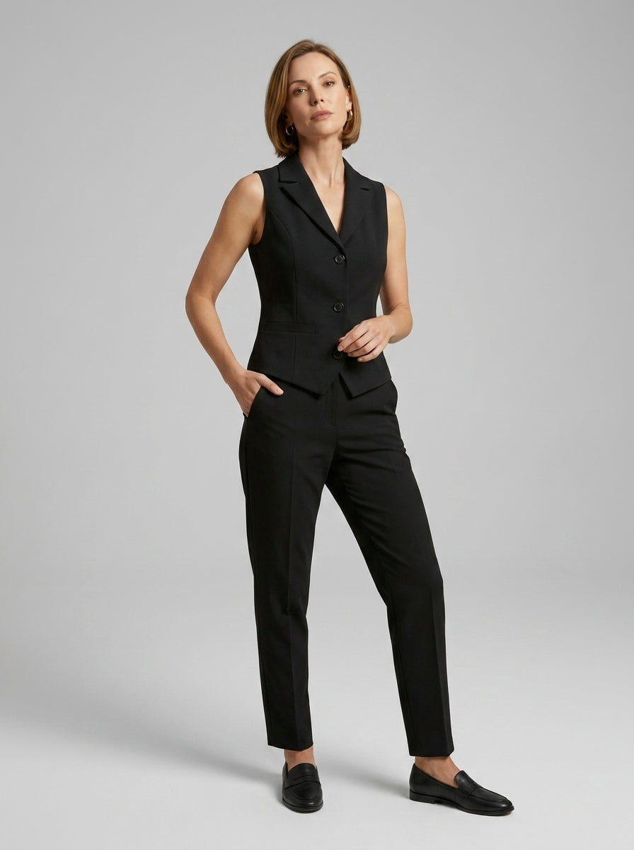 Romelia | Gilet ajusté pour femme – Gilet sans manches à revers
