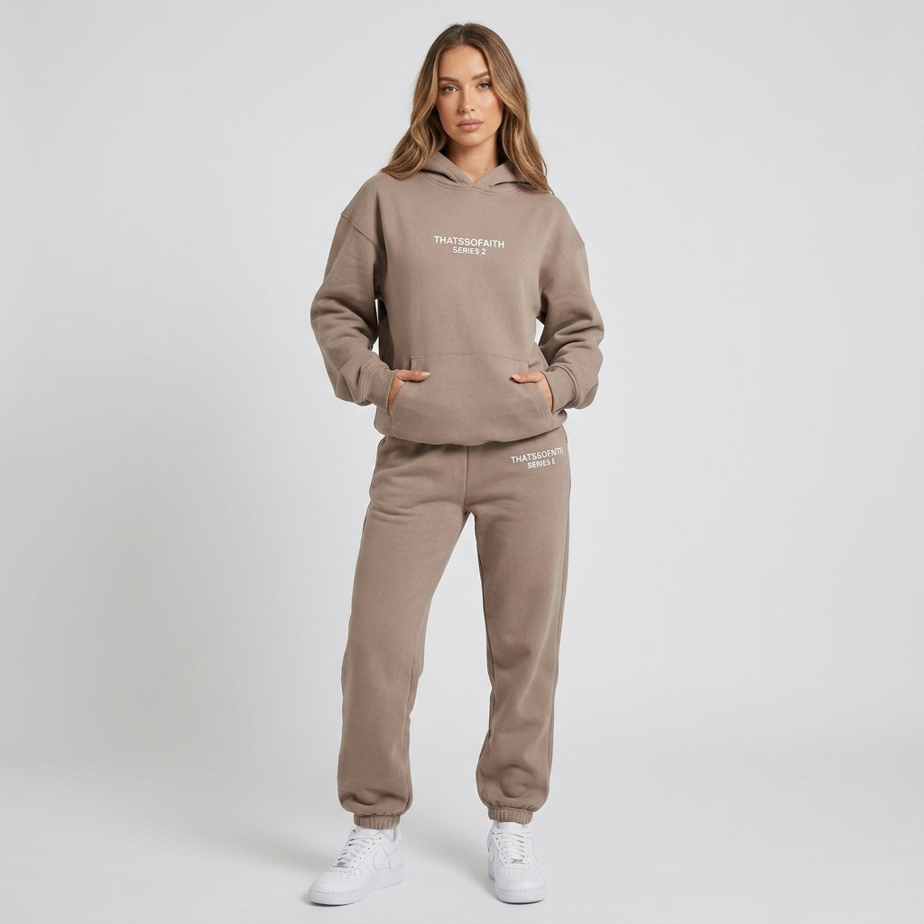 Esther | Ensemble de survêtement imprimé pour femme – Sweat à capuche doux et pantalon de jogging