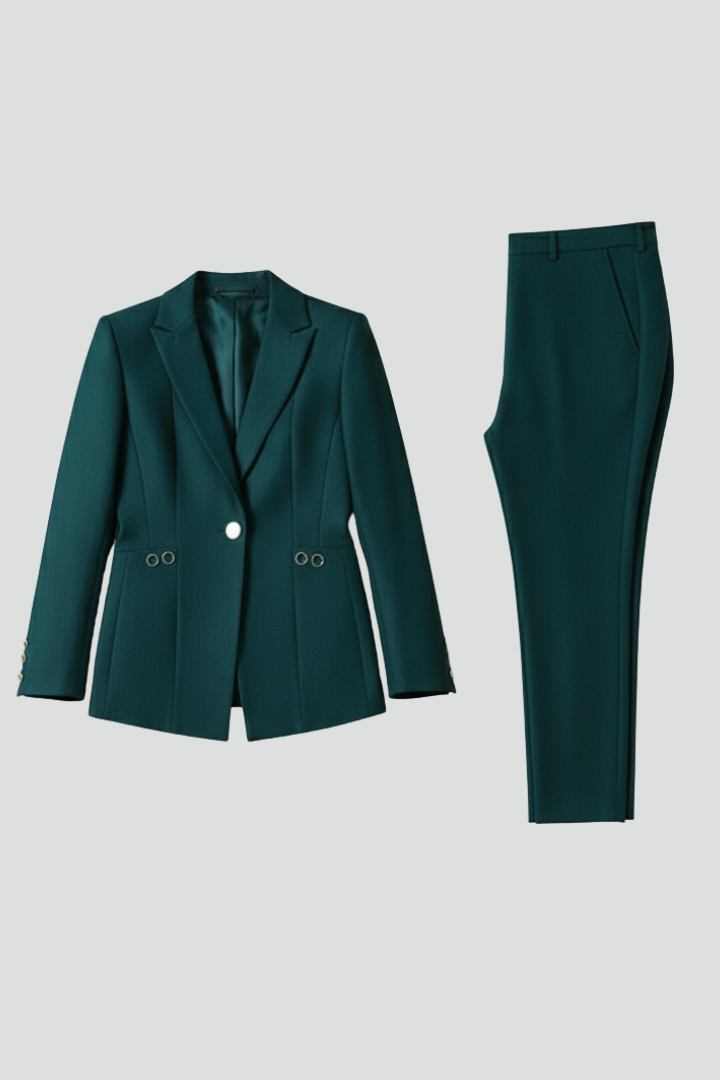 Avelina | Ensemble blazer et pantalon pour femme – Veste à un bouton, pantalon à coupe droite