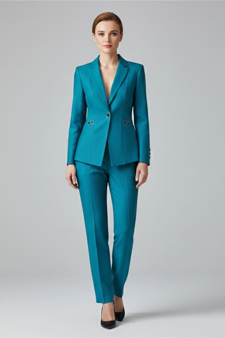 Avelina | Ensemble blazer et pantalon pour femme – Veste à un bouton, pantalon à coupe droite