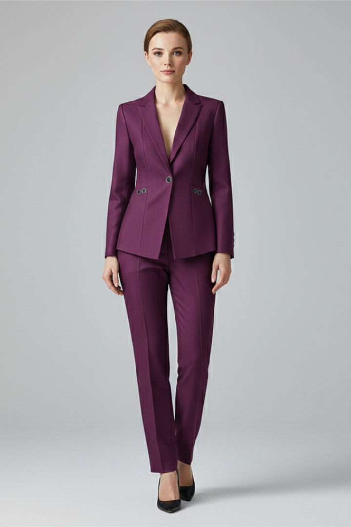 Avelina | Ensemble blazer et pantalon pour femme – Veste à un bouton, pantalon à coupe droite
