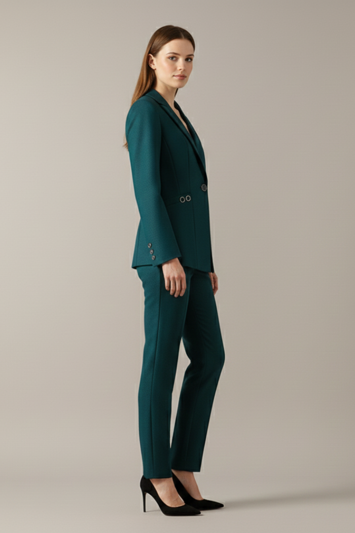 Avelina | Ensemble blazer et pantalon pour femme – Veste à un bouton, pantalon à coupe droite