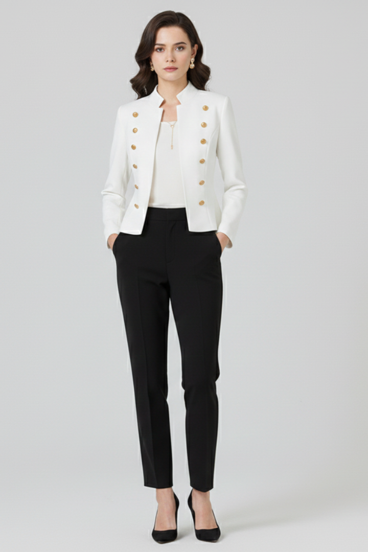 Valerisse | Blazer élégant pour femme – Col montant et boutons originaux