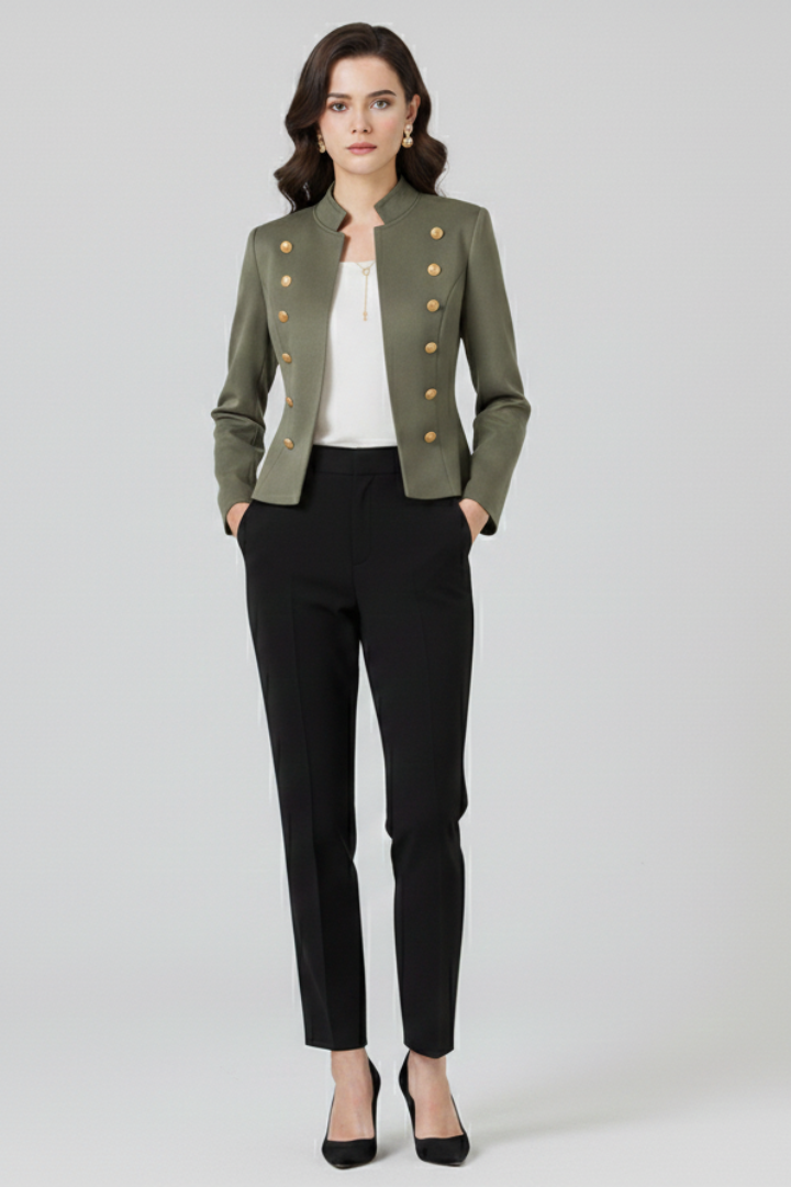 Valerisse | Blazer élégant pour femme – Col montant et boutons originaux