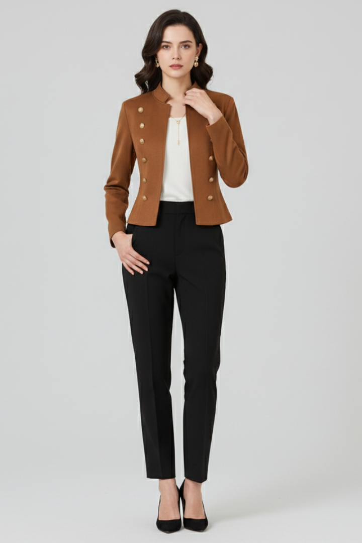 Valerisse | Blazer élégant pour femme – Col montant et boutons originaux