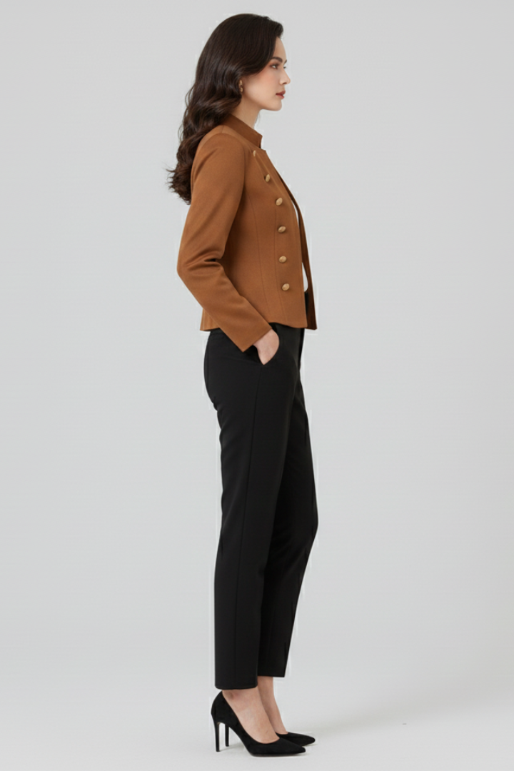 Valerisse | Blazer élégant pour femme – Col montant et boutons originaux