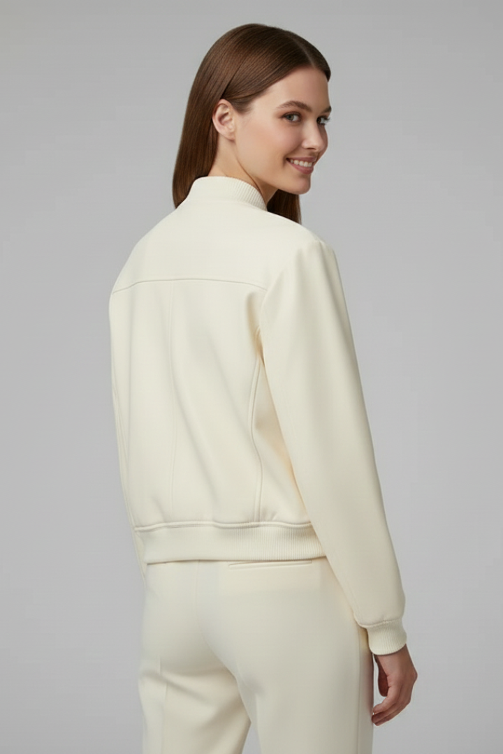 Corallia | Blouson bomber pour femme – Col baseball, fermeture à boutons-pression