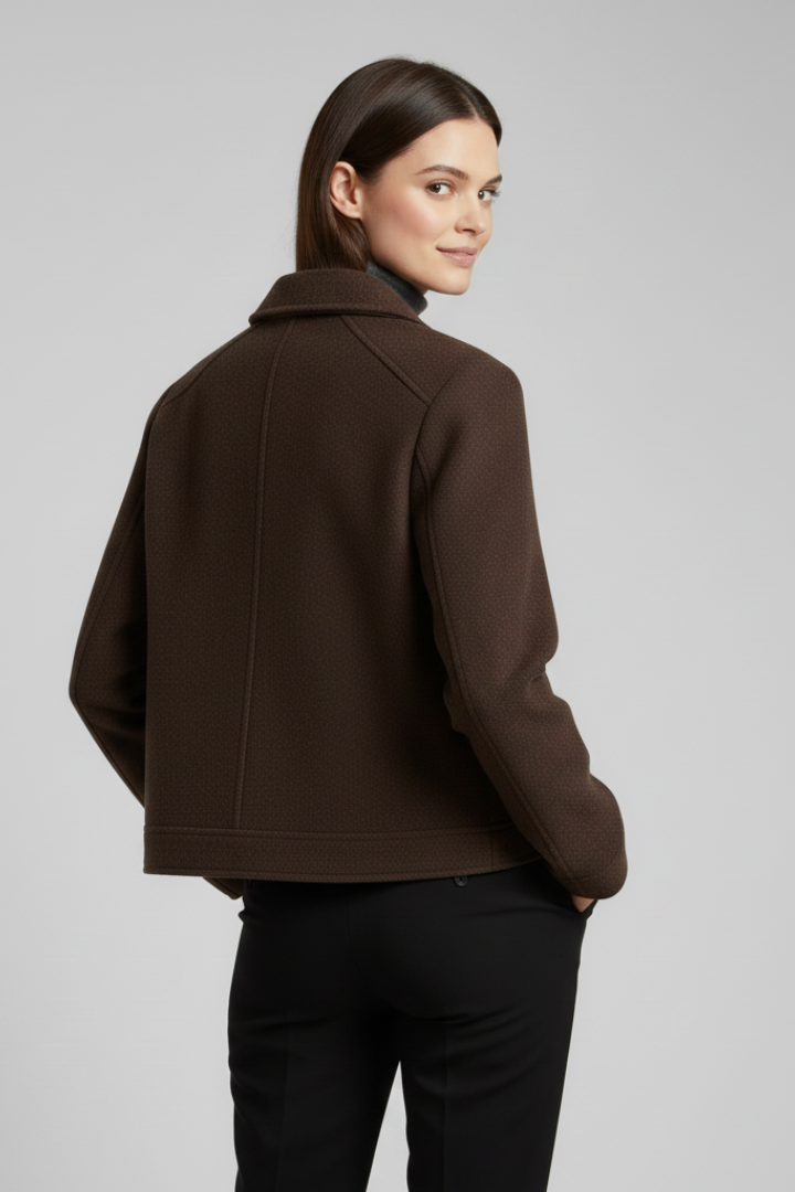 Cybele | Blouson aviateur zippé pour femme – Col à revers ajusté, manches longues