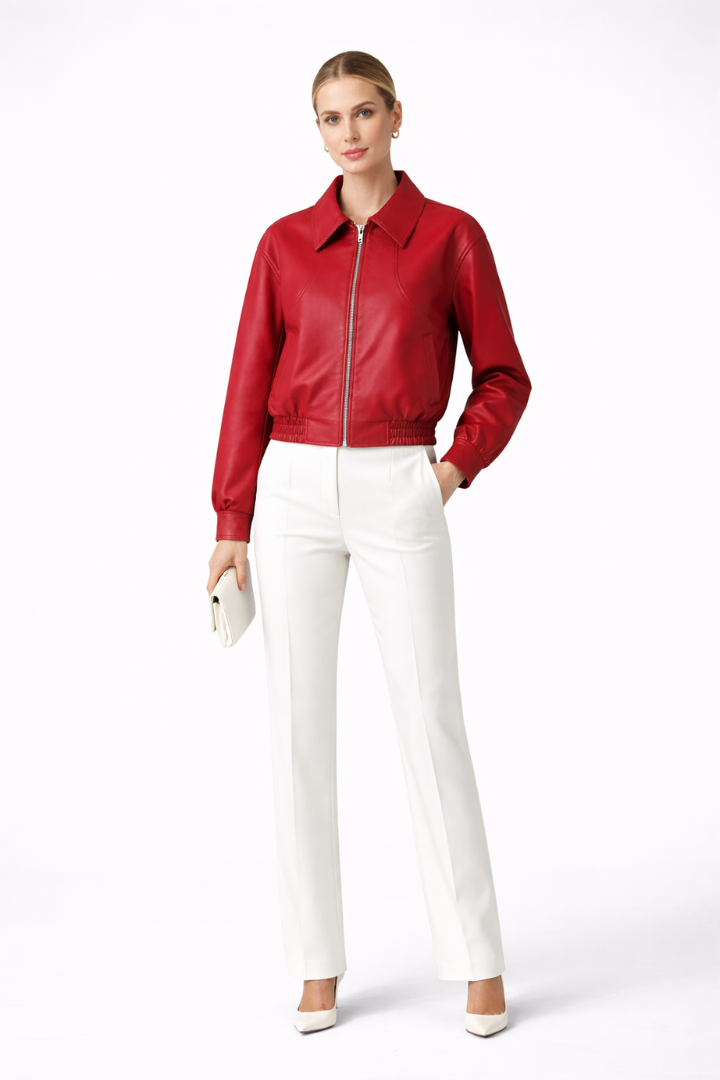 Zephyria | Veste bomber pour femme – Fermeture zippée, col classique et manches longues