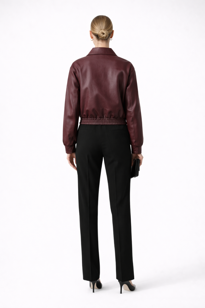 Zephyria | Veste bomber pour femme – Fermeture zippée, col classique et manches longues