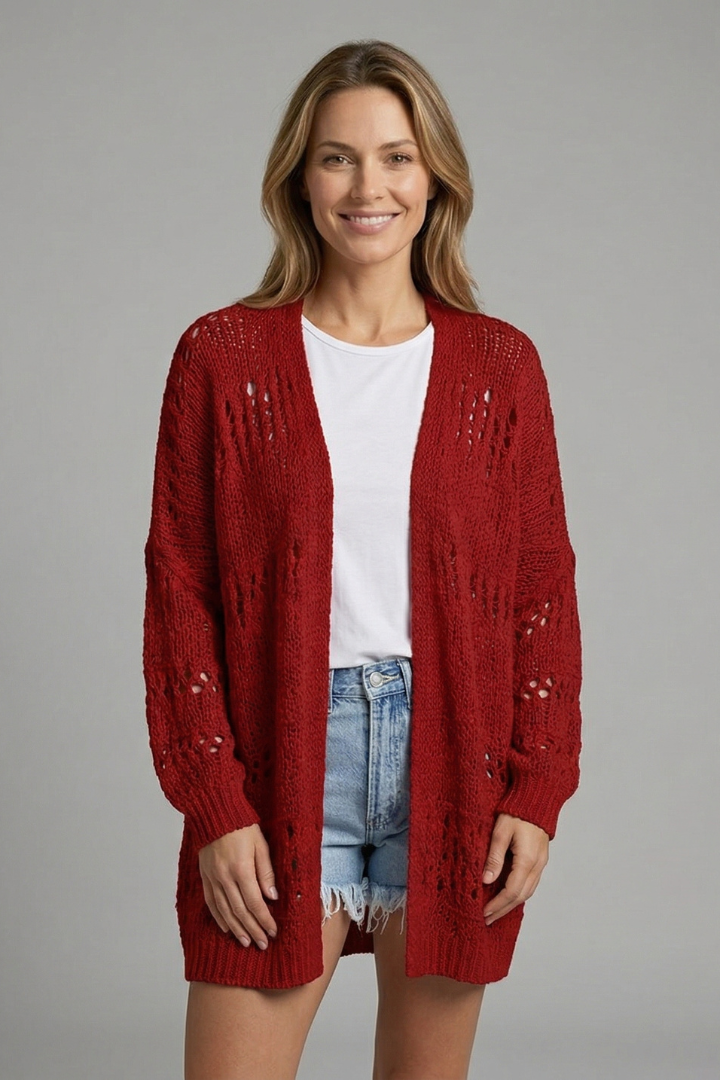 Primrose | Cardigan à manches longues et ouverture sur le devant pour femme