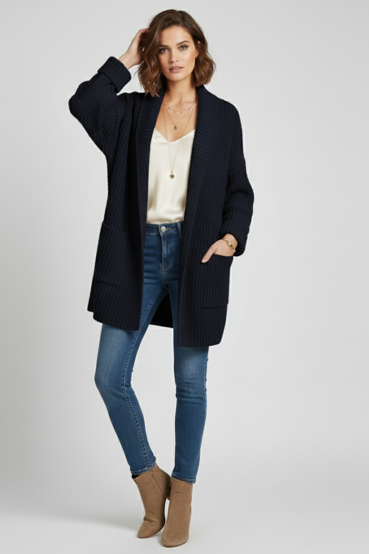 Eiravelle | Cardigan côtelé pour femme – Col en V