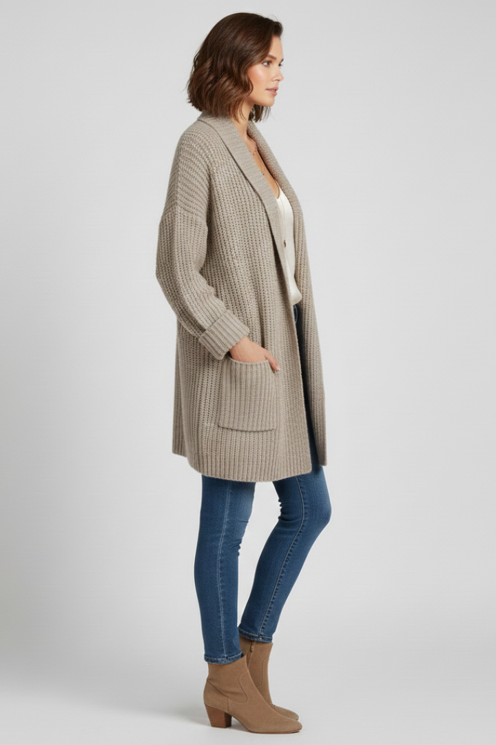 Eiravelle | Cardigan côtelé pour femme – Col en V