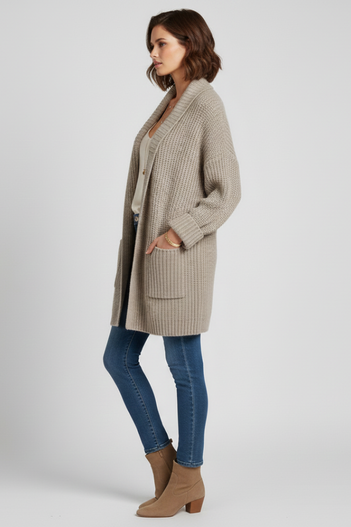 Eiravelle | Cardigan côtelé pour femme – Col en V