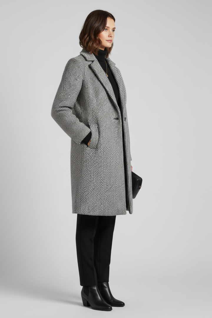 Avelissea | Manteau tissé pour femme – Col de blazer