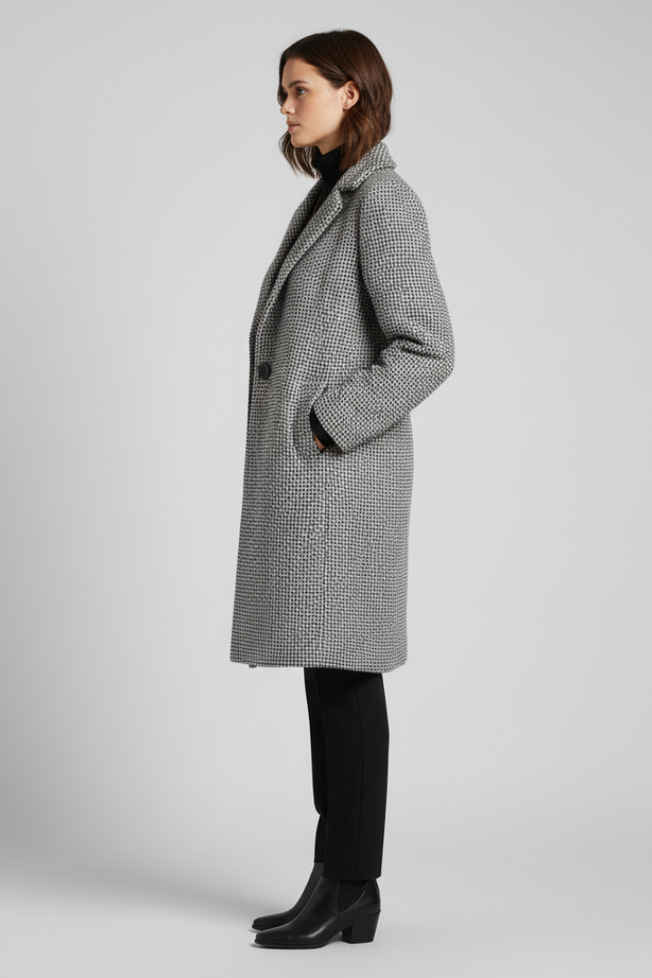 Avelissea | Manteau tissé pour femme – Col de blazer