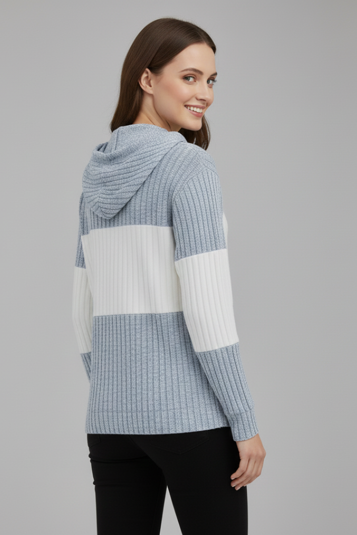 Zéphielle | Veste à Capuche pour Femme – Veste Zippée avec Capuche à Cordon de Serrage