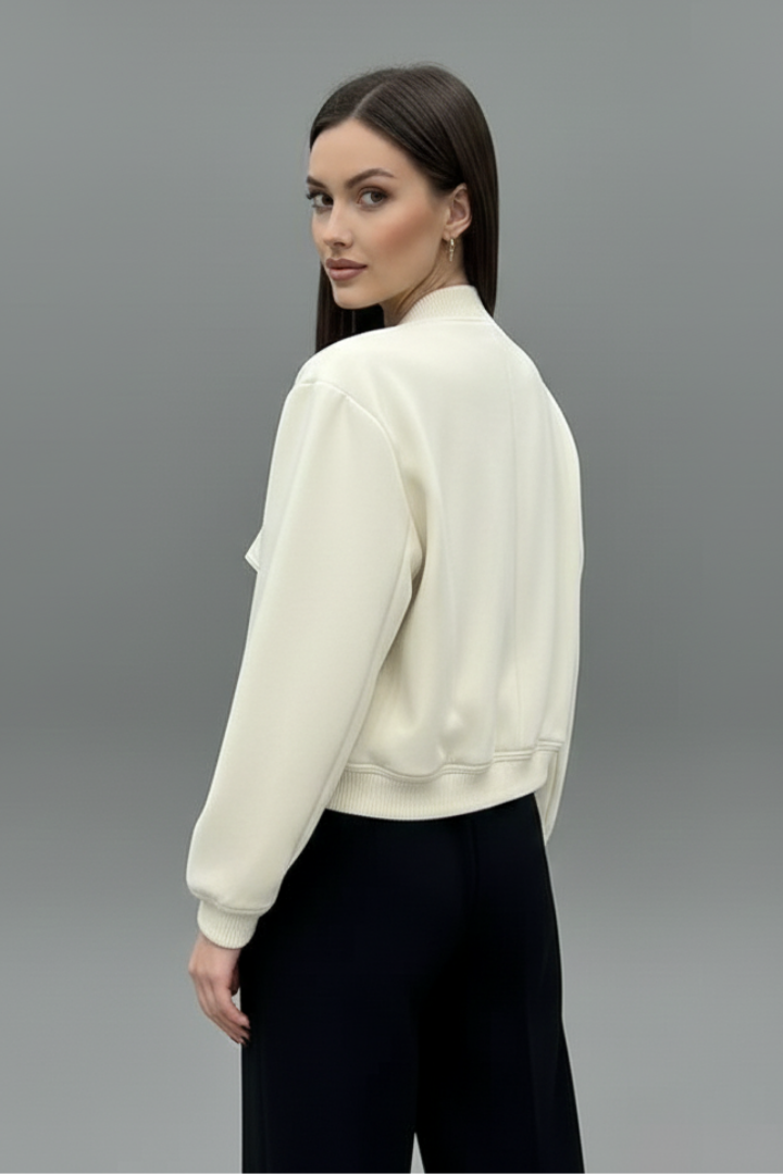 Sylvaria | Veste décontractée pour femme – Fermeture boutonnée, bas élastiqué