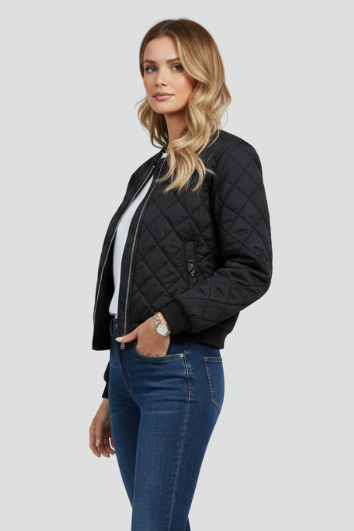 Lilou | Veste matelassée pour femme avec fermeture à glissière – Veste légère à manches longues