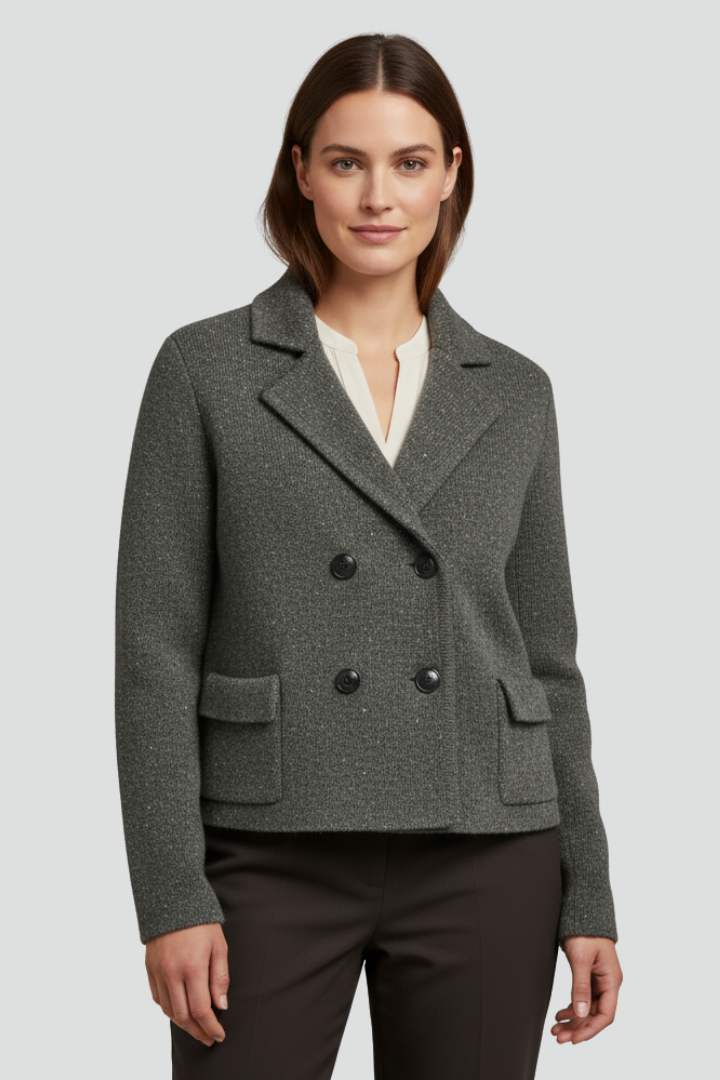 Zuleyra | Cardigan en maille texturée pour femme – Col à revers