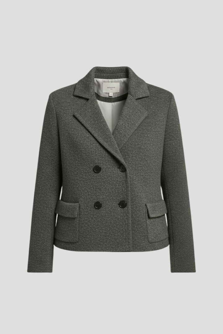 Zuleyra | Cardigan en maille texturée pour femme – Col à revers