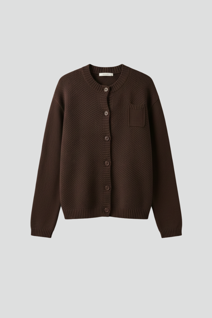 Valestria | Cardigan en Maille Texturée pour Femme – Pull Élégant à Boutons