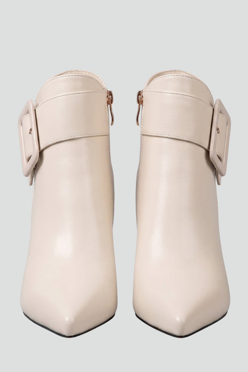Aderyn | Bottines en cuir pour femme avec boucle et fermeture éclair latérale
