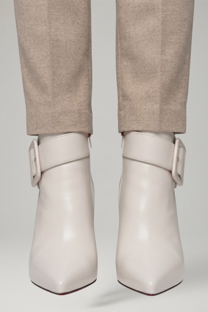 Aderyn | Bottines en cuir pour femme avec boucle et fermeture éclair latérale