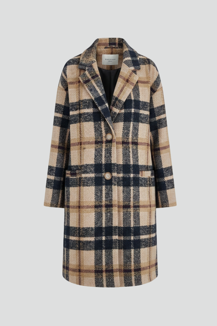 Valora | Long manteau pour femme – Fermeture boutonnée, col à revers