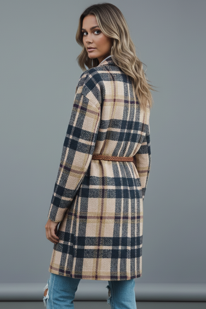 Valora | Long manteau pour femme – Fermeture boutonnée, col à revers