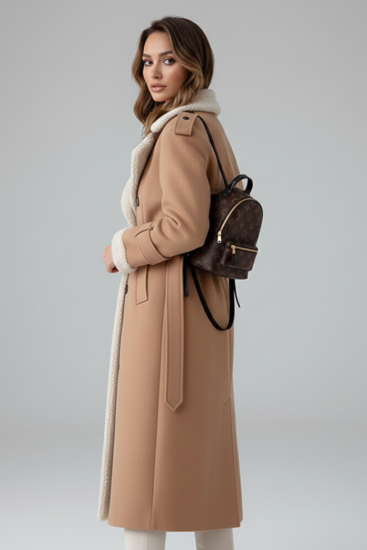 Cassia | Manteau long pour femmes – Col à revers, détails raffinés
