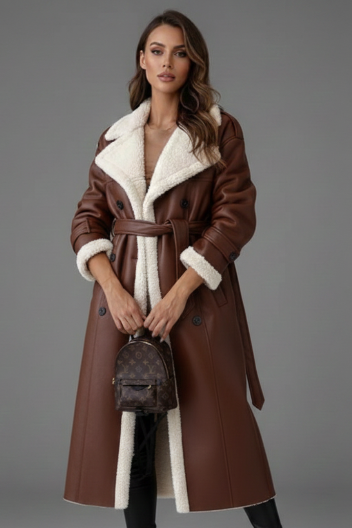 Cassia | Manteau long pour femmes – Col à revers, détails raffinés