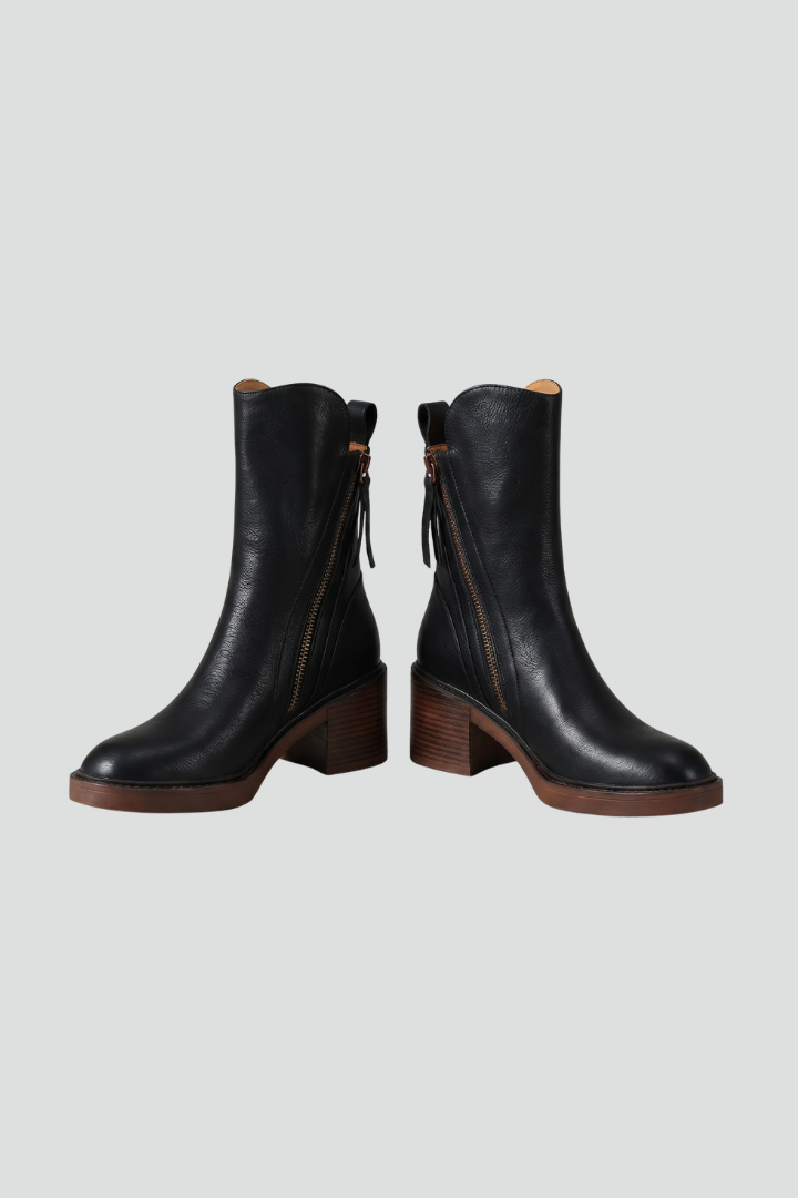 Olyssia | Bottines confortables pour femme avec fermeture éclair latérale
