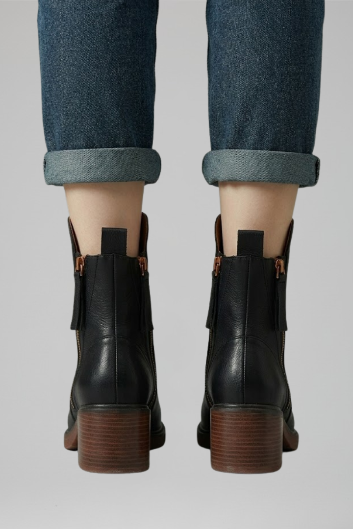 Olyssia | Bottines confortables pour femme avec fermeture éclair latérale