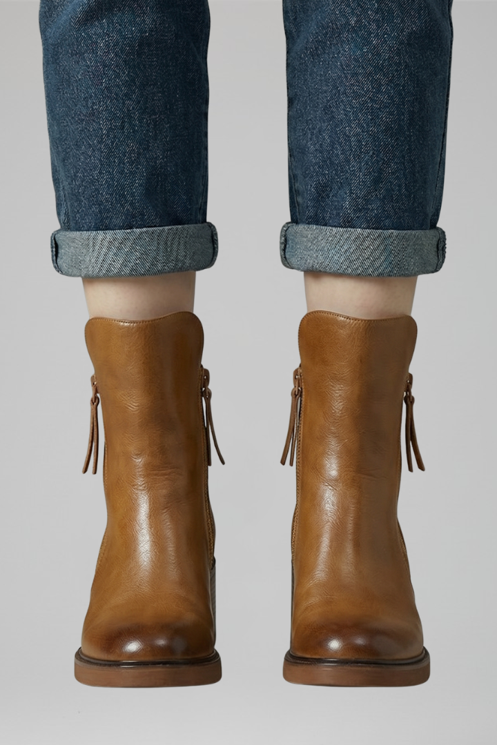 Olyssia | Bottines confortables pour femme avec fermeture éclair latérale