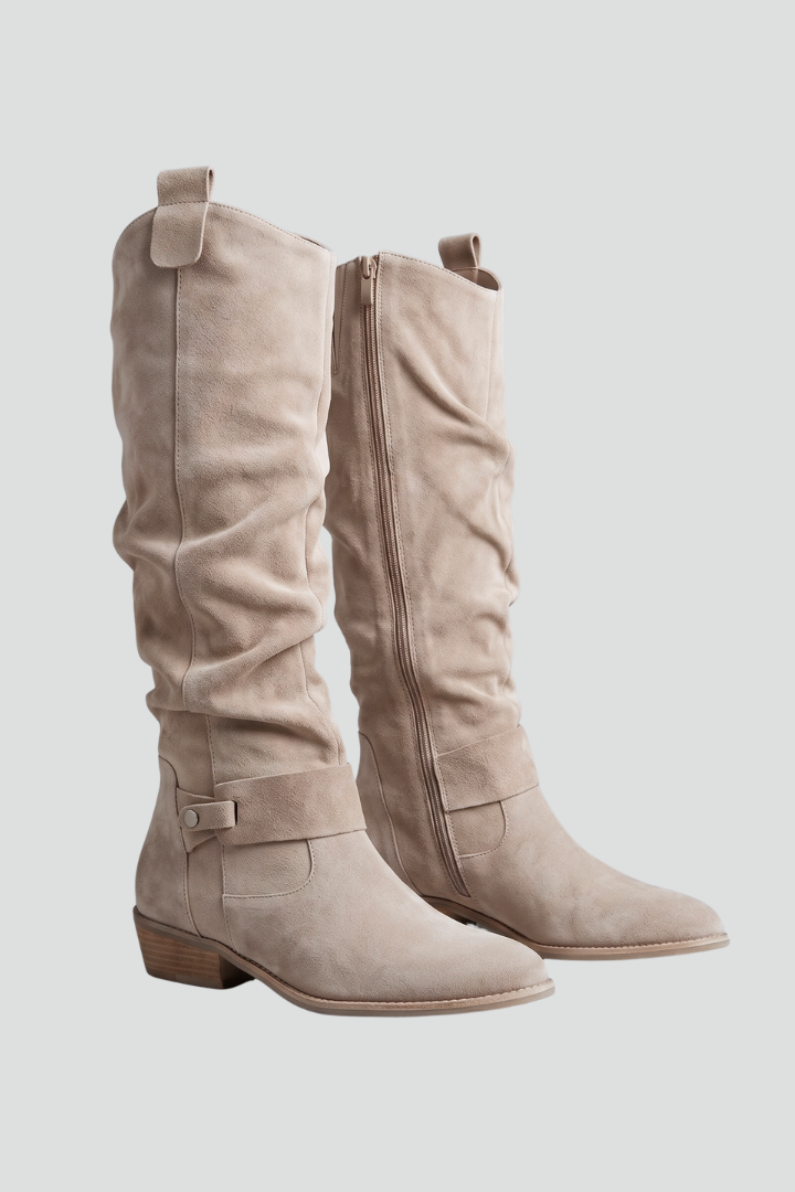 Vespera | Bottes hautes pour femme, bottes orthopédiques confortables avec fermeture éclair latérale