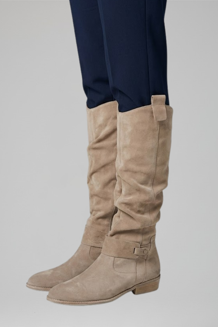 Vespera | Bottes hautes pour femme, bottes orthopédiques confortables avec fermeture éclair latérale