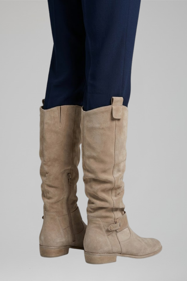 Vespera | Bottes hautes pour femme, bottes orthopédiques confortables avec fermeture éclair latérale